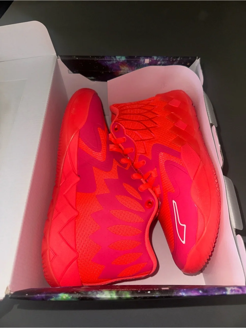 Puma Men’s Athletic Shoes in Bright Red and Hot Pink